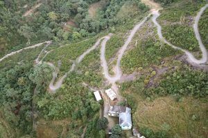 dron shot view of tatapani road way- TravelPlacesIndia